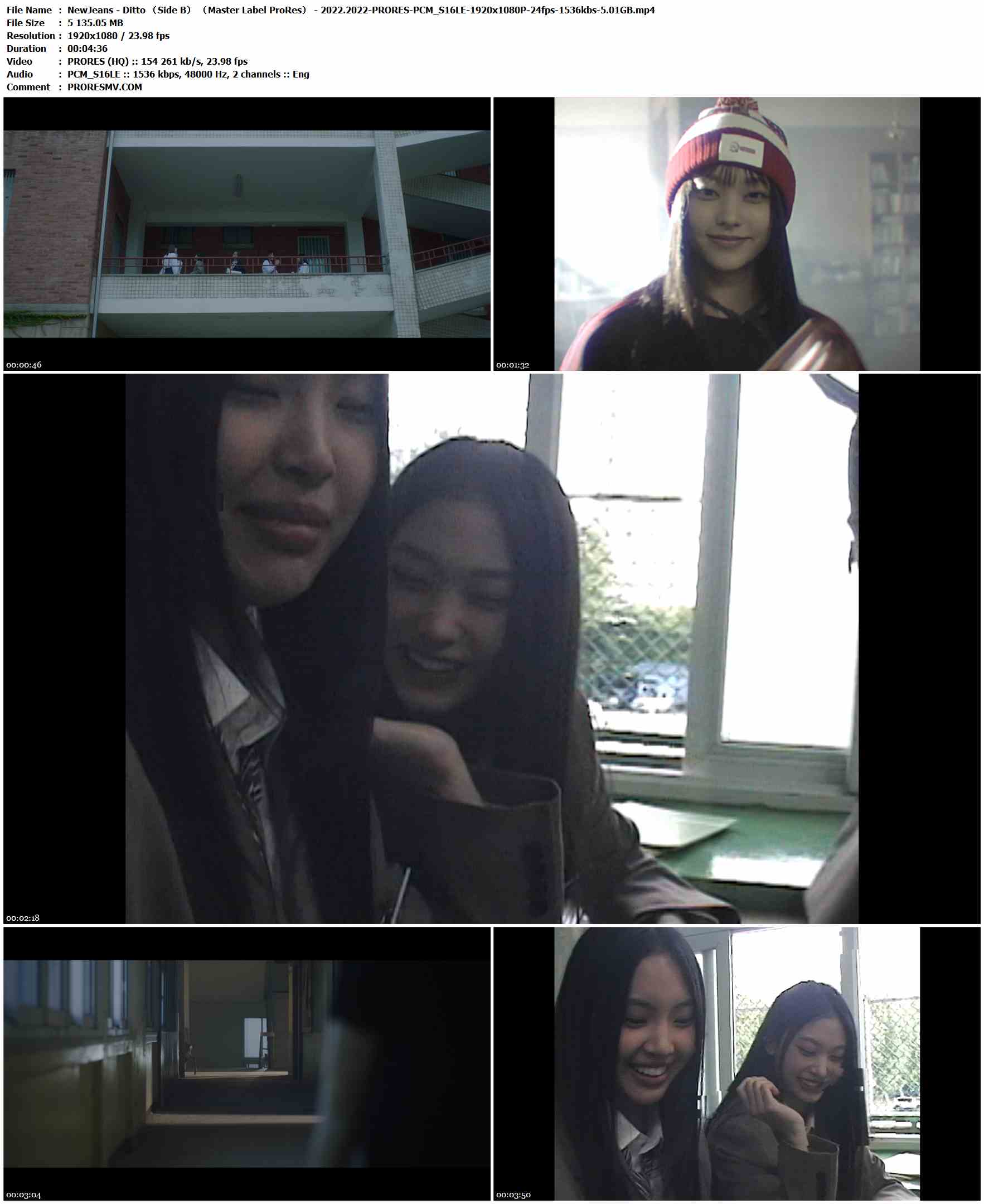 NewJeans - Ditto （Side B） （Master Label ProRes） - 2022.2022-PRORES-PCM_S16LE-1920x1080P-24fps-1536kbs-5.01GB官方MV_高清MV
